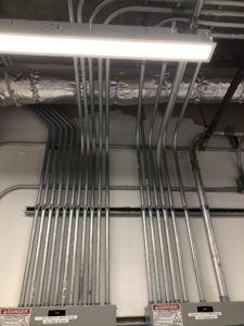 Electrical conduit completed after a main panel upgrade by Fastwire Electric